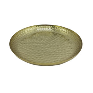 Assiettes de service en métal doré de luxe de meilleure qualité pour restaurant et maison décoratives personnalisées - Product Image 2