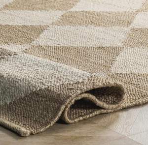 Handmade Abstract <b>Natural</b> Jute Area <b>Rug</b> Thick Textured Flatweave Eco-Friendly PET Friendly Home Decor for Living Room - Product Image 1