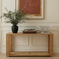 Table console moderne 60 pouces en chêne, meubles de salle à manger et de salon, bois durable et écologique, OEM ODM