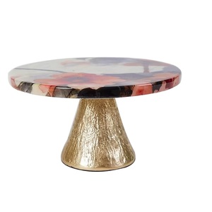 Hotel restaurante fiestas decoración oro soporte de Metal mármol superior Venta caliente Cupcake postre servidor soporte de Metal - Product Image 1