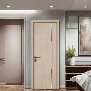 Puerta Interior de Madera Sólida de Lujo Personalizada, Resistente a la Humedad, con Marco y Molduras para Dormitorio de Hotel, Aislamiento Acústico, Puerta de Madera MDF - Product Image 2