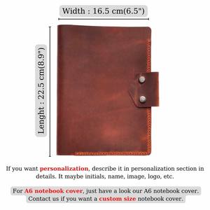 Achetez un journal rechargeable en cuir véritable, un carnet de notes de bureau, un journal de voyage A5, 160 pages - Product Image 4