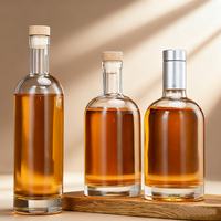 Bouteilles en verre givrées de 750 ml et 500 ml sans BPA, écologiques et étanches pour la vodka et le whisky – Vente en gros mondiale