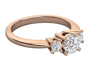 Bague de fiançailles, de mariage ou d'anniversaire pour femme, design simple, plaquée or 14 carats, diamant taille princesse, haute qualité, classique - Product Image 3