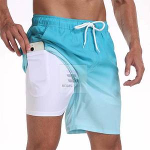 Short double couche respirant en polyester spandex Short de compression personnalisé - Product Image 4