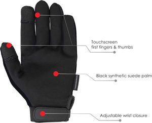 Prix d'usine Gants de mécanicien respirants légers en cuir personnalisés Gants à écran tactile antidérapants pour les ouvriers en mécanique - Product Image 2