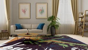 Alfombras de área de lana anudadas a mano de pelo medio, estilo persa, con patrón abstracto, ecológicas, únicas, para sala de estar, oración, bar o ejercicio. - Product Image 5