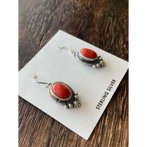Thomas Francisco Mediterranean Coral & Sterling <b>Silver</b> Squash Blossom <b>Necklace</b> <b>Set</b> - Product Image 5