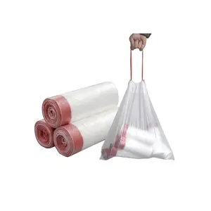 Plastic Zakken Met Draw Tape Bag On Roll Aangepaste Kleur Beschikbaar Om Te Exporteren Met T & T Leverancier Van Vietnam