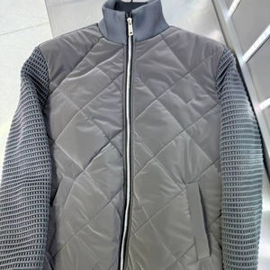 เสื้อกันหนาวขนเป็ดมีฮู้ดสำหรับผู้ชาย, เสื้อแจ็คเก็ตผ้าซาตินคอวีมีกระเป๋ามีซิป - Product Image 1