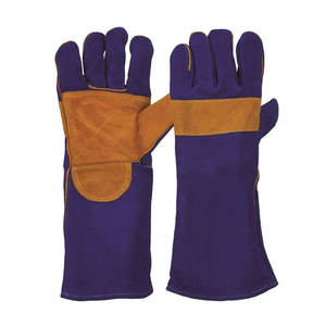 Gants de soudage professionnels résistants à la chaleur, gants de travail en cuir pour la construction industrielle, gants de soudage résistants à la chaleur - Product Image 1