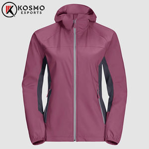 Chaqueta cortavientos Softshell personalizada para mujer nueva chaqueta impermeable para exteriores con relleno de poliéster/algodón - Product Image 2