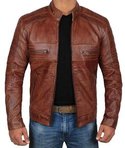 Veste en cuir d'agneau véritable pour homme avec logo personnalisé, style moto, fermeture éclair, OEM ODM, vente en gros, fabricant d'usine, 2026 - Product Image 5