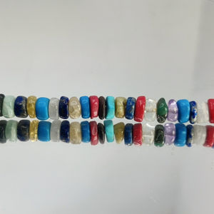 Perles de pierre multicolores naturelles de qualité supérieure 6mm pierres précieuses rondes et lisses pour bijoux uniques - Product Image 2