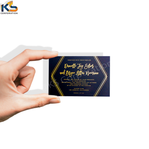 การ์ดอวยพรฟอยล์สีทองแบบสั่งทำพิมพ์ลายแสตมป์ทองแบบออกแบบได้ตามต้องการ - Product Image 1