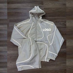 Ensemble coupe-vent pour homme, nouveau design, hiver, couleur unie, grande taille, respirant, séchage rapide, style streetwear, service OEM personnalisé - Product Image 5