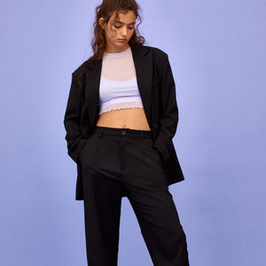 Pantalon de survêtement femme personnalisé nouveau pantalon de survêtement décontracté à taille élastique avec décoration en dentelle avant plat Style OEM - Product Image 6