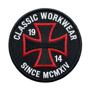 Parche Termoadhesivo Personalizado Clásico para Ropa de Trabajo, Insignia Bordada Cruz Roja, Logotipo de la Marca Heritage Apparel, Aplique al por Mayor - Product Image 1