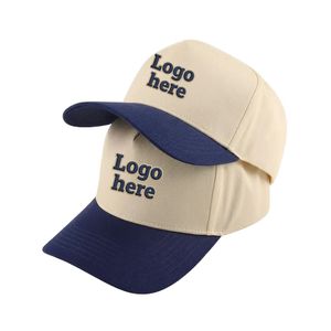 Gorra de Béisbol de Dos Tonos con Logotipo Bordado en 3D Personalizado, Visera Curva Ajustable, para Ropa Urbana y Deportes al Aire Libre, Precio al por Mayor - Product Image 1