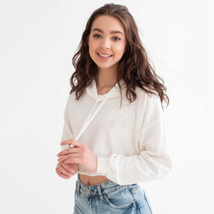 เสื้อฮู้ดกันลมมีฮู้ดสำหรับผู้หญิงเสื้อถักแบบสวมหัวสำหรับฤดูหนาวเสื้อสเวตเตอร์ฮิปฮอปบริการด้านหน้า - Product Image 4