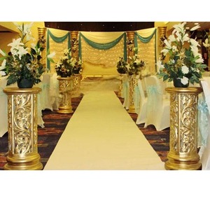 เสาทางเดินไฟสีทองเสาเสาเสาสำหรับงานแต่งงานเสาทางเดินในงานแต่งงานของอินเดีย - Product Image 1