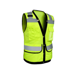 Gilet de sécurité d'été personnalisé respirant haute visibilité antistatique bandes réfléchissantes étanches poches en maille séchage rapide - Product Image 4