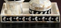 Ensemble de brûleur à bakhoor en nacre de luxe avec tasse en métal et pot de rangement, brûleur à encens arabe haut de gamme, cadeau de Ramadan et d'Eid