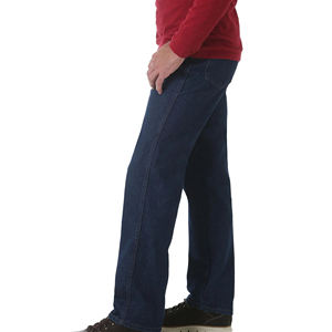 กางเกงเดนิมแนวสตรีทของผู้ชายมาใหม่พร้อมกางเกงยีนส์สีทึบตามสั่งสำหรับฤดูหนาว - Product Image 4