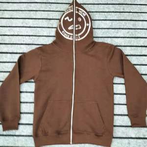 Sweat à capuche court graphique lourd Fabricant de sweat à capuche personnalisé à fermeture éclair complète 500 Gsm French Terry Puff Printing Zip up Hoodie - Product Image 2