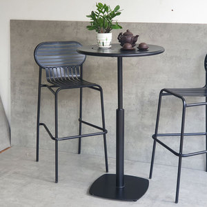 CBCF274 Combo Set 60cm Iron <b>Bar</b> <b>Table</b> <b>and</b> 2 Iron <b>Bar</b> <b>Stools</b> Women's Coats Product Category - Product Image 5