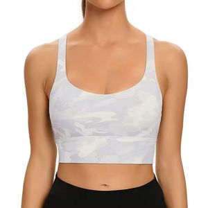 Estampado de camuflaje Ropa de entrenamiento para mujer Sujetador deportivo Cuello en U Moda de verano Sujetador de yoga sin costuras para mujer - Product Image 1