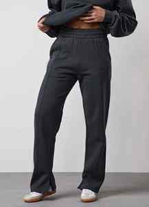 Ensemble survêtement pour femme de qualité supérieure, imprimé avec un logo personnalisé, 100% coton, 300g, sweat à capuche oversize et pantalon évasé, OEM - Product Image 4