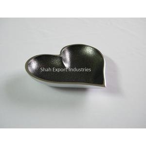 Cuenco decorativo martillado en forma de corazón para servidor de postres de frutas, vajilla plateada pulida para el hogar y el Hotel, cuencos de frutas - Product Image 3