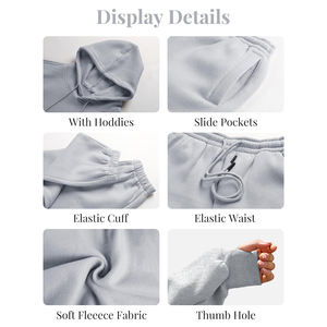 Chándal para Mujer, Corte Regular, Informal, Grueso, 100% Algodón, Nuevo Estilo, Precio al por Mayor - Product Image 4