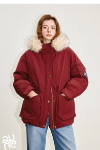 TOYOUTH unisex 90% Down Jacket 2025 Winter New <b>Fur</b> collar Hooded Large Pocket Workwear Style Outdoor Warm Jacket <b>Coat</b> - Product Image 4