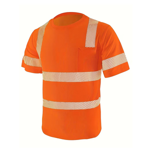Vêtements de sécurité réfléchissants à haute visibilité en maille respirante, t-shirt à séchage rapide à haute visibilité - Product Image 1