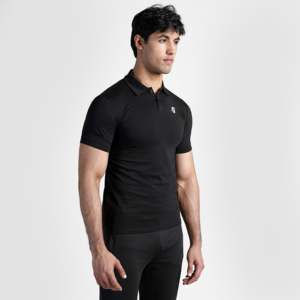 GA pour Polo Noir 100% Polyester Jersey Haute Qualité Vêtements de Sport et d'Entraînement avec Fermeture Éclair Design Uni Respirant Coloré XL 6XL - Product Image 5