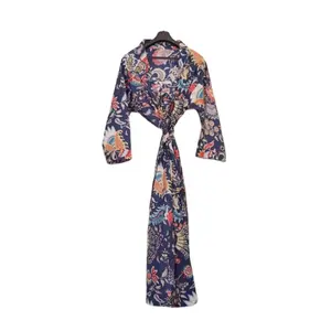 Áo Choàng Tắm Kimono Dài Ấn Độ Áo Choàng Ngủ In Hình Áo Choàng Maxi Vải Bông Ấn Độ Mặc Mùa Hè Váy Poncho Áo Choàng Đi Biển Kaftan Của Phụ Nữ