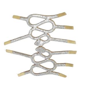 High-quality rhinestone <b>shoe</b> uppers women's <b>shoe</b> toe <b>accessories</b> snakehead uppers for sandals and slippers wholesale available - Product Image 6