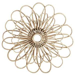 Assiette de présentation ronde en rotin beige élégante et basique, tapis et coussinets tissés naturels vintage et sains, dessous de plat rond en rotin - Product Image 2