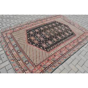 พรมขนสัตว์ตุรกีแบบ9.1ft สีเบจสีน้ำตาลคลาสสิก5.8ชิ้นดีไซน์แบบเย็บปะติดปะต่อกันสำหรับห้องนั่งเล่นทางเข้าหรือด้านหลังเป็นยางข้างเตียง - Product Image 4