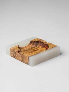 New Arrival Zehra Industries Modern Design Square Shape Epoxy Resin Wood <b>Ashtray</b> Joint Custom Color Logo <b>Portable</b> Home Hotel - Product Image 2