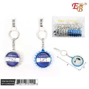 Porte-clés personnalisé de 4 \ "Honduras Beer Bottle Caps 300pcs 25DZ/CS en métal avec logo personnalisé pour un usage professionnel - Product Image 1