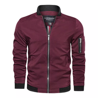 Vente en gros, design personnalisé, zip-up, léger, impression personnalisée, mode, noir, nylon, uni, blanc, bombardier personnalisé