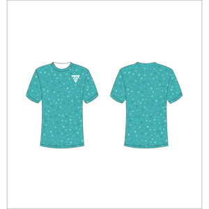 T-shirt à manches courtes pour homme, motif à pois turquoise, coupe classique, col rond, décontracté, respirant, Trackstar, étiquette privée OEM, TSI-G05-P0617 - Product Image 1