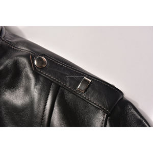 Nardon แจ็คเก็ตบอมเบอร์ผู้ชาย, แจ็คเก็ตหนัง PU นิ่มสั้นสีดำมีซิปสำหรับ2025เสื้อผ้าอเมริกันฤดูใบไม้ผลิฤดูใบไม้ร่วง - Product Image 4