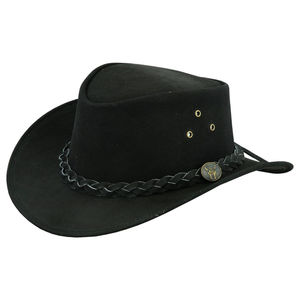 Bon marché Prix Offre Spéciale hommes en plein air en cuir véritable chapeaux de Cowboy cuir de vachette chaud personnalisé Oem Service cuir chapeaux de Cowboy pour homme - Product Image 4
