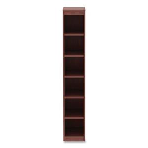 Librería de perfil estrecho con 6 estantes serie Alera Valencia ALEVA67212MC 11.81 pulgadas. X 11.81 Pulgadas X 71.73 Pulgadas 6 Estantes Medianos Color Cerezo - Product Image 3