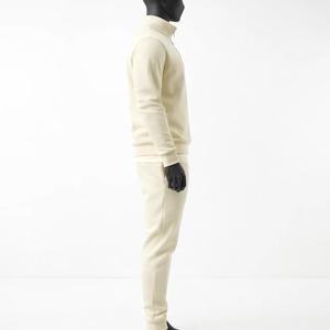 Conjunto Deportivo para Hombre, Sudadera con Cierre de Media Cremallera y Pantalones, Manga Larga, Color Sólido, Poliéster, Corte Regular, Informal, Transpirable, para Otoño - Product Image 5