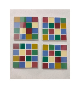 Suministros al por mayor 100% Posavasos de mosaico hecho a mano Nuevo estilo Producto hecho a mano de alta calidad Posavasos de mosaico de vidrio Mesa para el hogar - Product Image 2